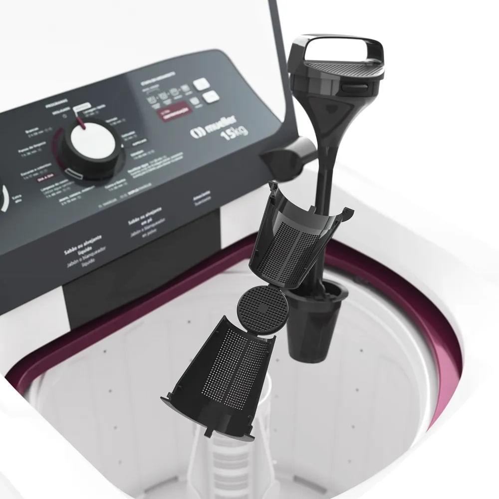 Lavadora de Roupa Automática Mueller 15Kg Ultracentrifugação e Ciclo Rápido Branca MLA15 – 127 Volts - Imagem 10